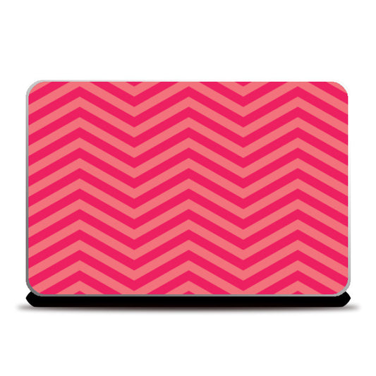 Light Pink and Dark Pink Zig Zag Laptop Skins