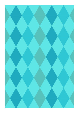 Light Blue Triangle Pattern Art PosterGully Specials