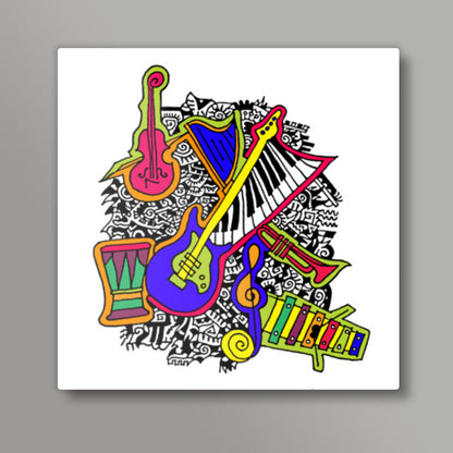 MusicLove Zenscrawl Square Art Prints