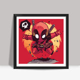 Deadpool Cartoon Square Art Prints