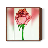 Rose flower Square Art Prints