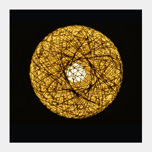 Square Art Prints, Yellow Lamp Square Art Prints