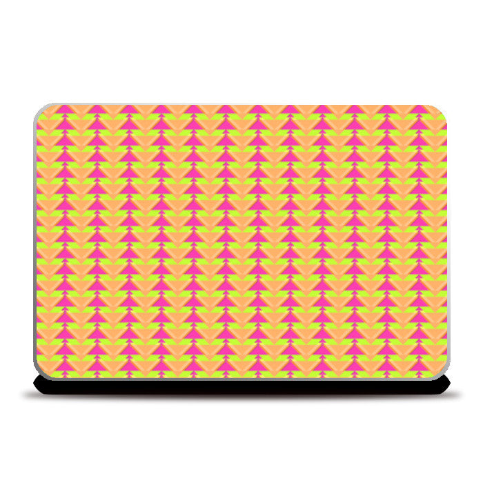 Trippy Triangles | Orange Pink Laptop Skins