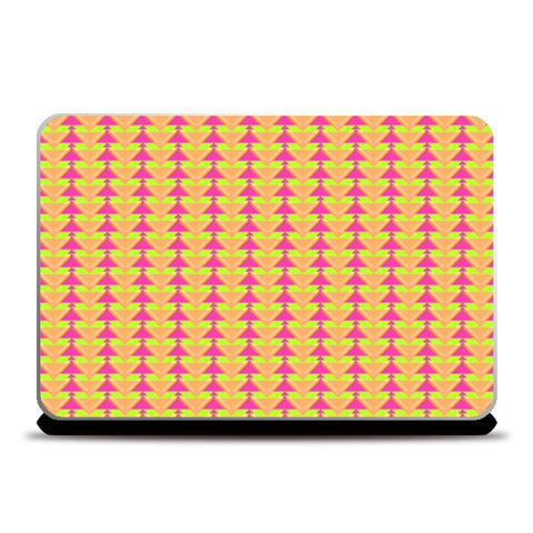 Trippy Triangles | Orange Pink Laptop Skins