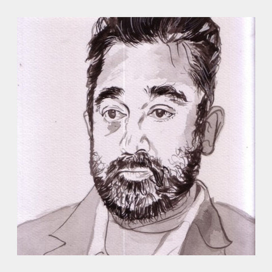 Kamal Hassan is a versatile actor Square Art Prints