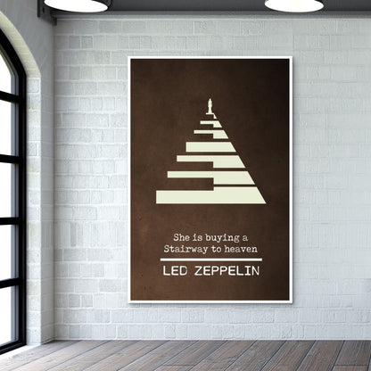 Stairway to heaven Led Zeppelin classic rock music  Wall Art