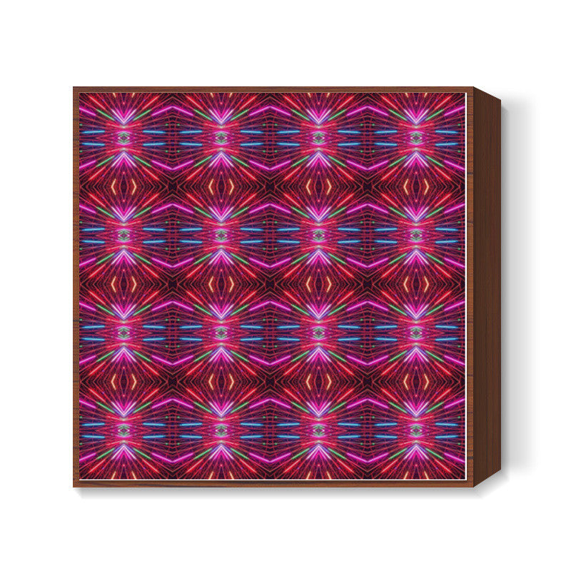 Abstract Fractal Colorful Geometric Pattern Background  Square Art Prints
