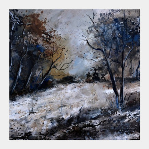 Square Art Prints, winter in the wood 4551 Square Art Prints