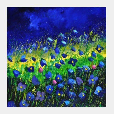 Blue Poppies 6741 Square Art Prints PosterGully Specials