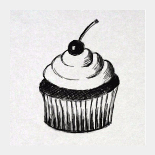 Square Art Prints, Cupcake Square Art