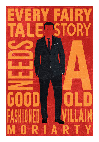 Moriarty Sherlock Typography Art PosterGully Specials
