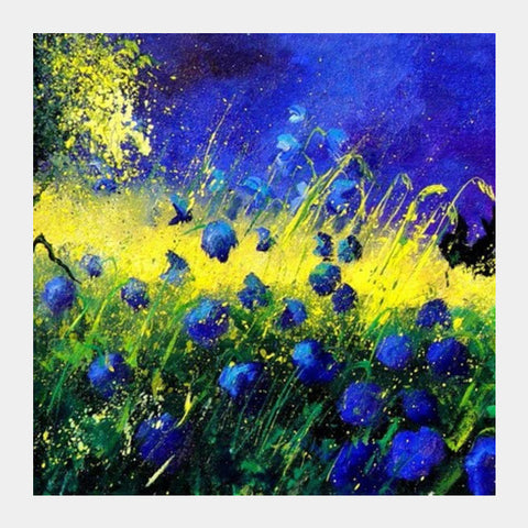 Blue And Yellow Square Art Prints PosterGully Specials