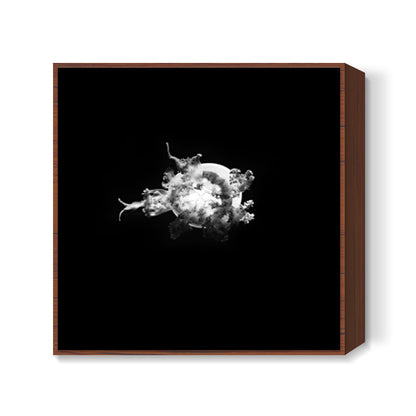 BW Jelly Fish Square Art Prints