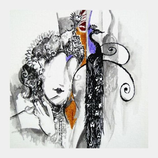 Krishna Modern Art Square Art Prints PosterGully Specials