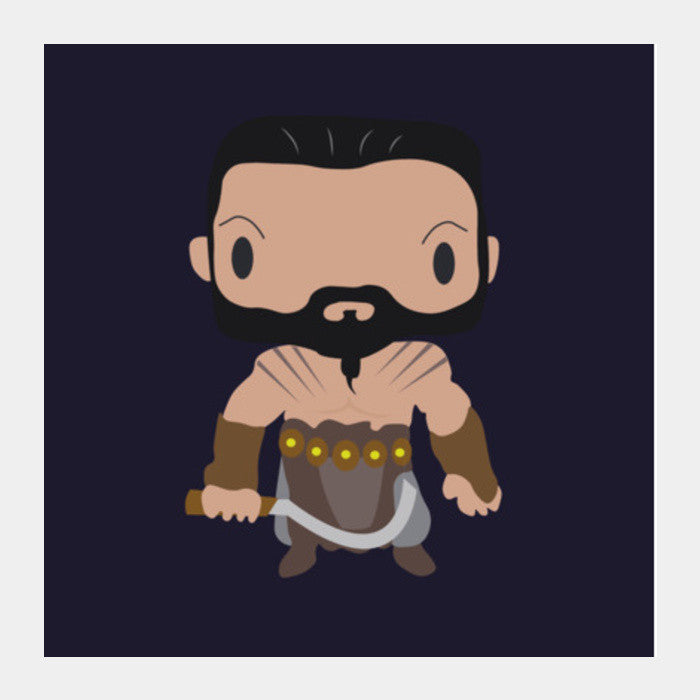 Khal Drogo Games of Throne Funny Square Art Prints