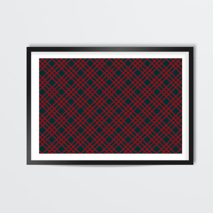 Red and Blue Checks Wall Art