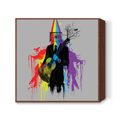 Surrealism Man Guitarist Square Art Prints