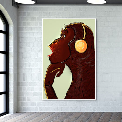 chimp music Wall Art