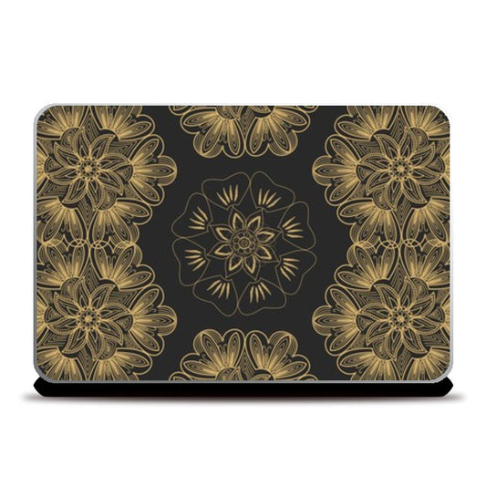 Golden Flower Laptop Skins