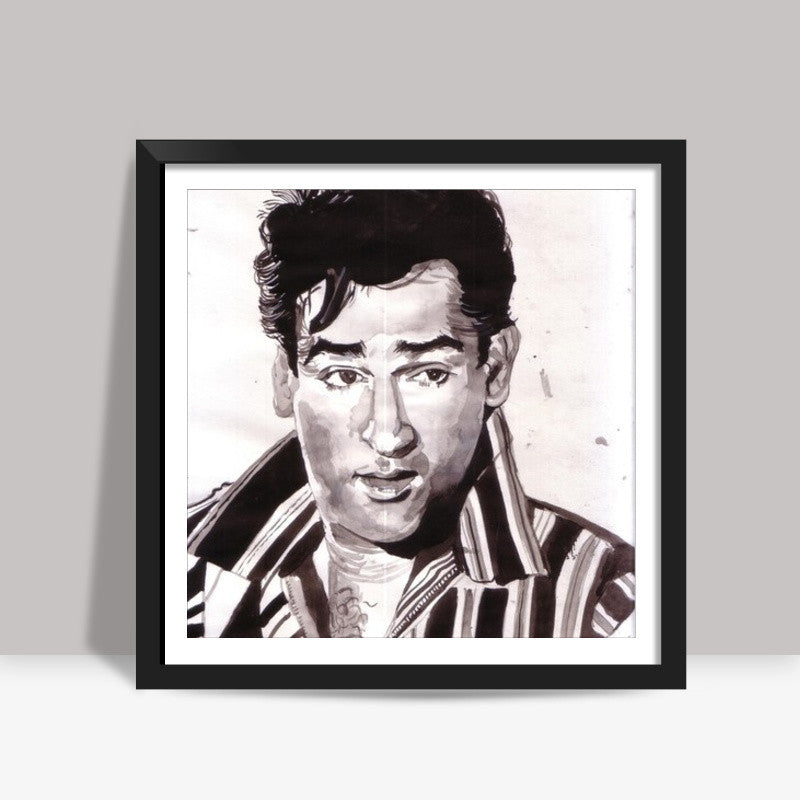 Dance enthusiast and Bollywood star Shammi Kapoor made choreographers dance to his tunes Square Art Prints