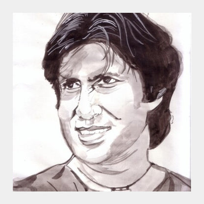 Bollywood superstar Amitabh Bachchan (BigB) says Memsaab, jo mard hota hai use dard nahin hota Square Art Prints