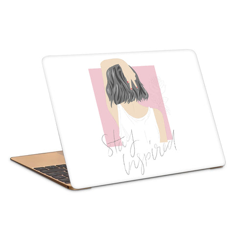 Stay Inspired Girl Artwork Laptop Skin