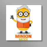 Minion Modi (made with beer) Square Art Prints