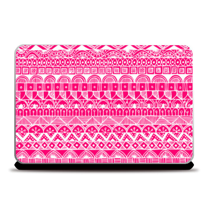 Zentangled Pink Laptop Skins