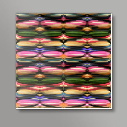 Colorful Vector Ikat Ethnic Design Pattern Background Square Art Prints