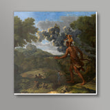 Blind Orion Searching for the Rising Sun by Nicolas Poussin Square Art Prints