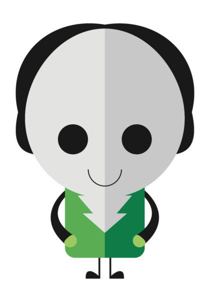 Green Alien Cartoon Art PosterGully Specials
