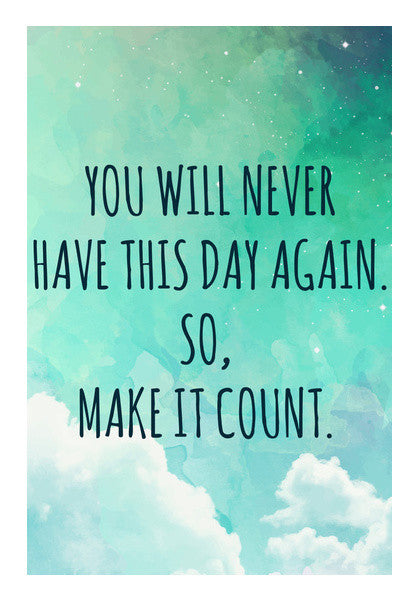 Make it Count Motivational  Wall Art