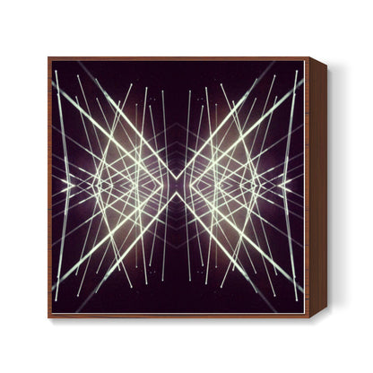 Abstract Glowing Lines Concert Event Disco Digital Background Square Art Prints