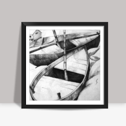 boats Square Art Prints