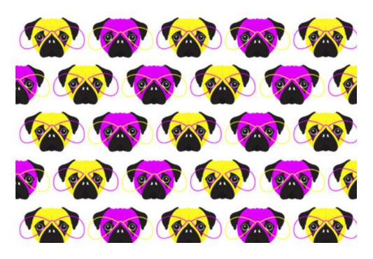 Pop Art Pugs Pattern Wall Art PosterGully Specials