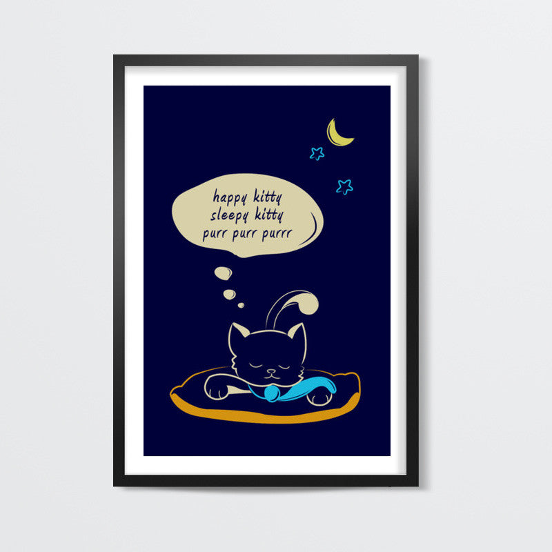 Sleepy Kitty Wall Art