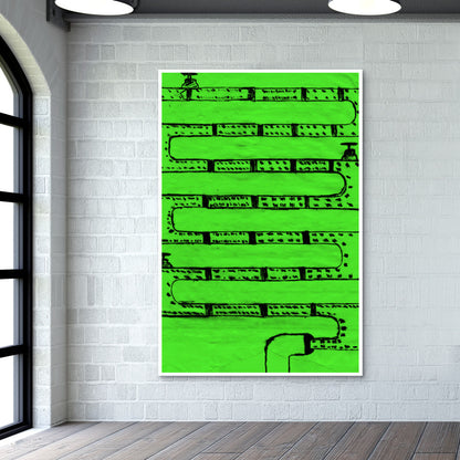 Pipeline Green Wall Art