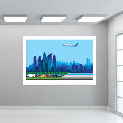 Cityscape Illustration Wall Art
