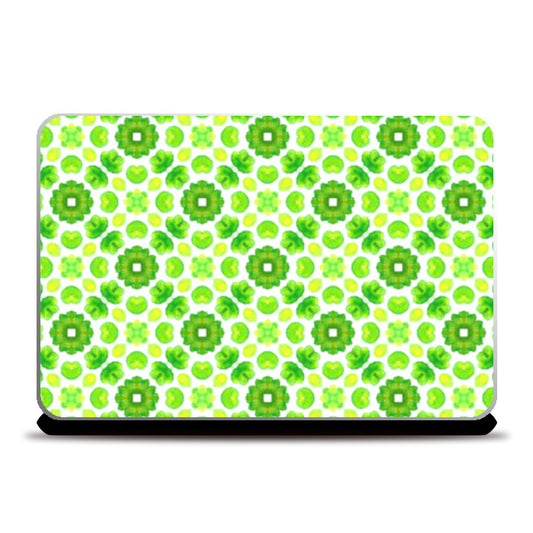 Vibrant Watercolor Abstract Art 01 (Green Yellow) Laptop Skins