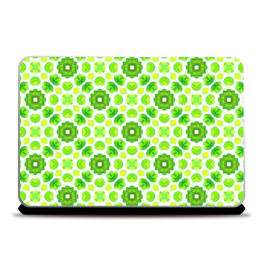 Vibrant Watercolor Abstract Art 01 (Green Yellow) Laptop Skins