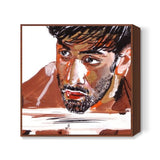 Bollywood superstar Ranbir Kapoor knows how to intrigue and to entertain Square Art Prints