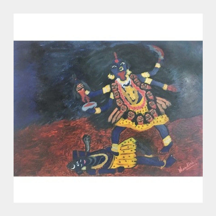 Goddess Kali - Destroyer of Evil | Oil Painting | Square Art Prints