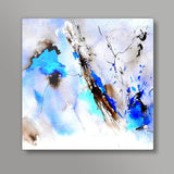 blue abstract Square Art Prints
