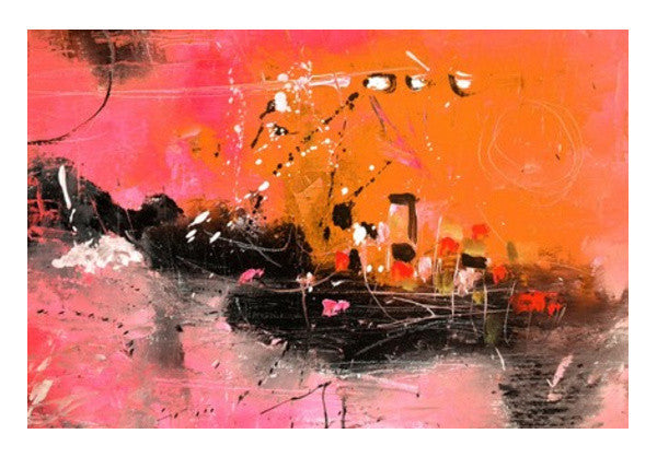 Abstract Sunset Art PosterGully Specials