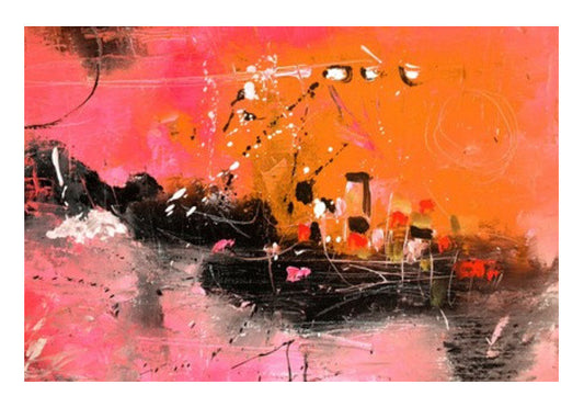 Abstract Sunset Art PosterGully Specials