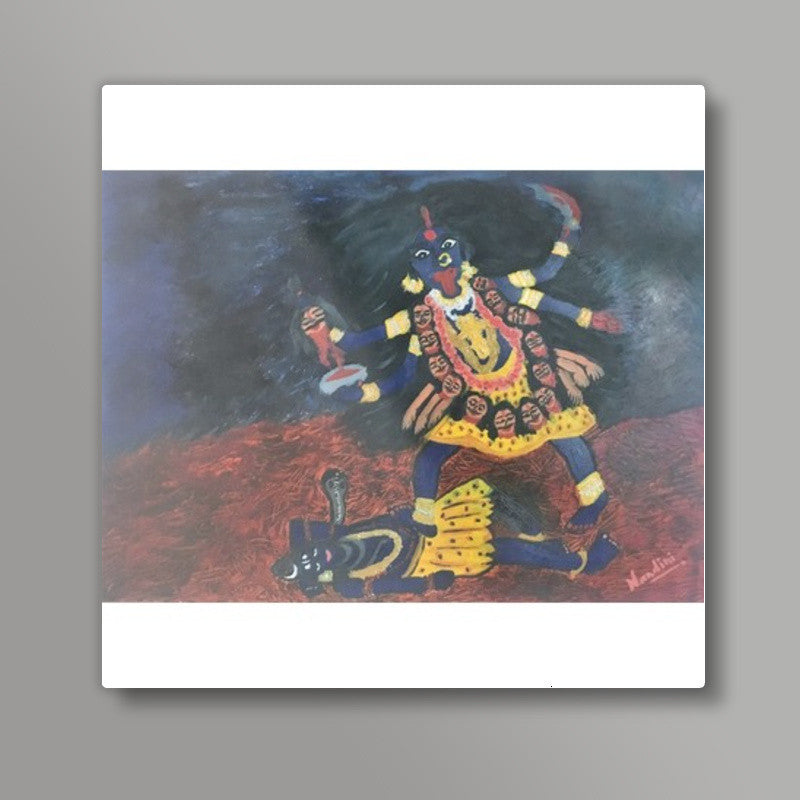 Goddess Kali - Destroyer of Evil | Oil Painting | Square Art Prints