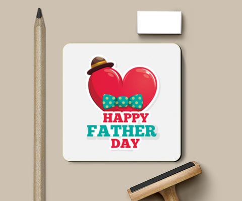 Gentleman Fathers Day Heart With Cap Coasters