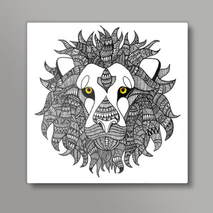 Intricate Lion Square Art Prints