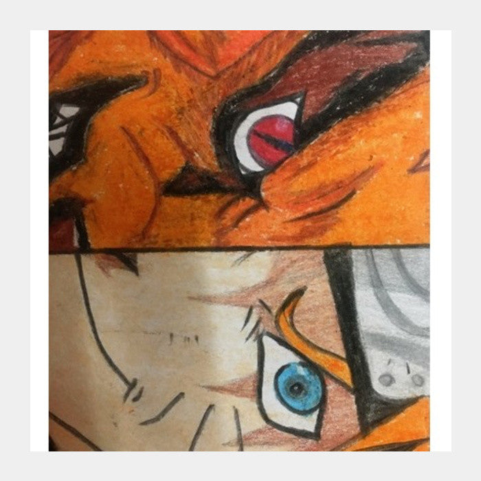 Naruto | Oil Pastel Sketch | Square Art Prints