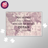 Motivational Quote World Map Jigsaw Puzzles